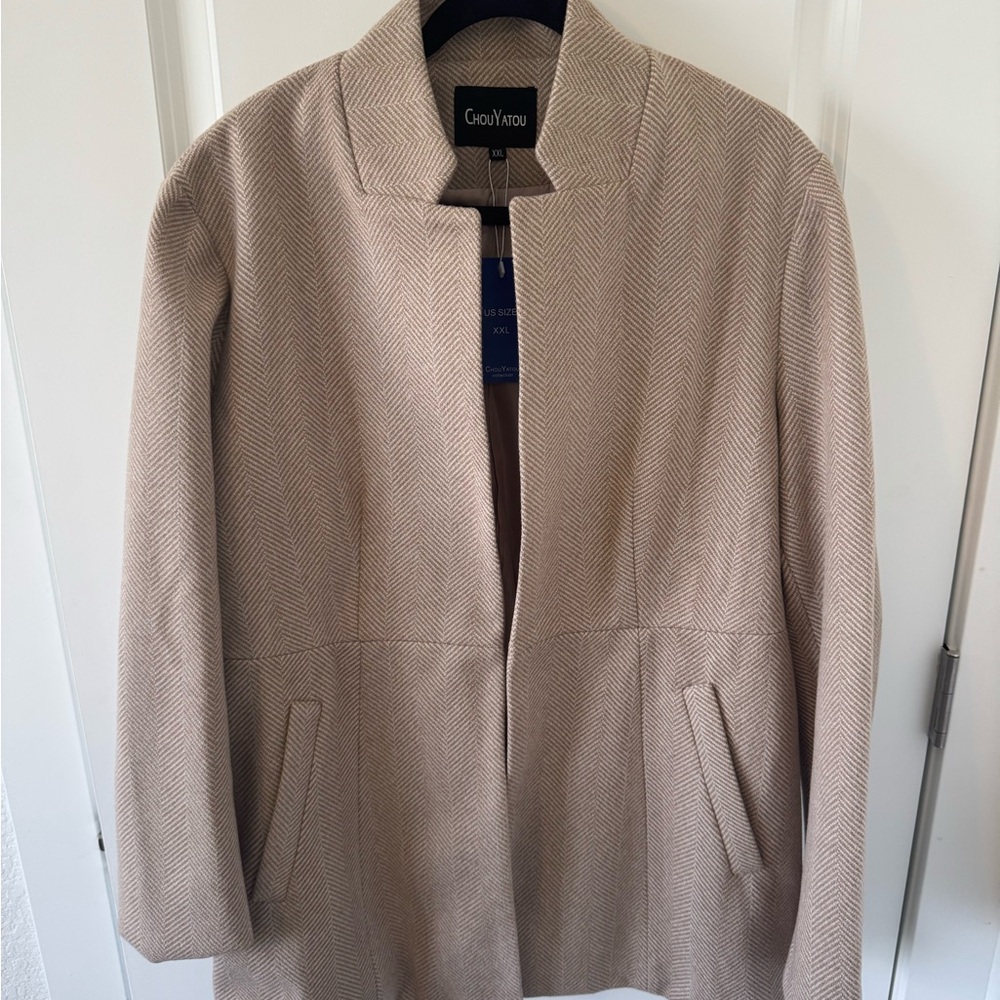 Cuoio Yacu Tan Blazer for Women